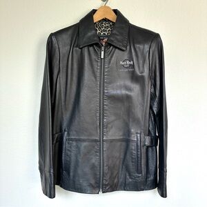 Hard Rock Cafe San Antonio Women’s Leather Zip Jacket M